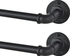 2 Pack Curtain Rods Windows Industrial 66 120 Inches Blackout Wrap Rod Around