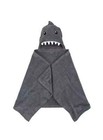 Shark Kids Bath Hooded Towel Wrap  51 X 23  Cotton  Gray  Your Zone