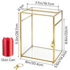 Glass Card Box With Slot   Lock  Gold Clear Wedding Card Holder  Decorative G   