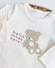 Dreamline Baby Bodysuit   Pants Set  i Am New Here  Teddy Bear Gift 100  Cotton