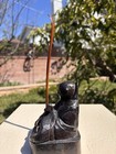 Wooden Sculpture Of A Buddhist Monk 4 5    Figure Marked At Bottom