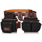 Trutuch Nylon And Leather Tool Belt With Leather Work Suspender   Electrician