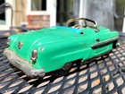 Vintage 1950s Green Ford Tin Litho Japan Friction Convertible Car - 7 Inch