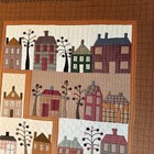Vtg 1998 Hand Sewn   Hand Embroidered Finished Quilt Tapestry 53x41   