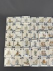 46 Vtg Klm Airline Business Class Delft Polychrome 3  Porcelain Tile Coasters