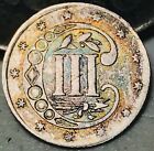 1858 Three Cent Silver Piece Trime 3c Type 2 Choice Us Type Coin Cc23598