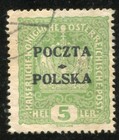 Poland 1919 Poczta Polska Overprinted On Austria 1916 Stamp Scott  42 No Gum 209