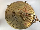 12    Antique Engine Nautical Telegraph Ship Throttle W bell Brass  Mariner  l6 