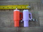 Orange   Purple Mini Tumbler Key Chains With Free Gift Inside