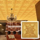 Embellished Ceiling Tiles Decorative Wall Panel For Cafe Pl07 Golden 10pcs lot
