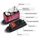 4pcs 20-40kg Servo Motor Pro Metal Gear Digital Baja Servos For 1 8 1 10 Rc Car