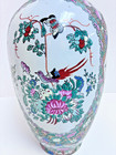 Chinese Famille Rose Porcelain Vase W peacocks 16 Inches