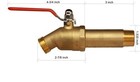 Hmp011 Brass 3 4  Mip Water Heater Drain Valve full Port 3 Inch Shank House Mods
