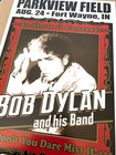 Rare Bob Dylan Original Concert Poster Aug 24th 2012 Fort Wayne In Boxer Style