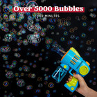 Automatic Kids Bubble Gun Machine With Refills 2-in-1 Toy For Summer Parties Fun