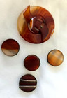 Antique  Vintage beautiful Agate beads necklace Parts could Be Scottish bow rare