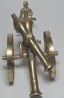 Vintage Brass Double Barrel Cannon Figurine