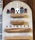 Vtg Wooden Perpetual Calendar  Americana Grannycore Cottagecore Wall Hanging