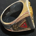 Scottish Rite 32 Degree Masonic Ring 18k Gold Pld Knights Templar Size 14