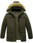 Soularge Men s Winter Parka Jacket Big And Tall Warm Jacket With Heavy Hooded
