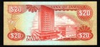 Jamaica  20 Dollar Banknote Currency 1985 Prefix Aq - Very Fine