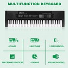 Kids Piano  61-key Electronic Piano Keyboard With Microphone  Music Education   