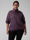 Athleta Grace Top Jacket Womens 2x Deep Crocus Violet Half Zip Pullover Yoga Run
