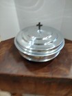 Artistic Churchware Silver Tone Stackable Communion Base tray With Lid