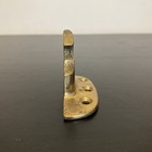 Vintage White Clad Simmons Hardware Co Brass Ice Box Latch Keeper Hook