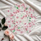 New 2pcs Cherry Pe Shower Caps Waterproof Oil-proof Bath Kitchen Hair Cover