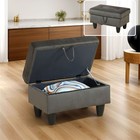 Large Storage Ottoman Lift Top Tufted Multifunctional Footstool Indoor Toy Box