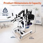 6-in-1 Hydraulic Patient Lift Chair  180   Split Seat  440lbs  Portable For Home 