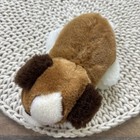 Vintage Dakin Puppy Dog Plush Laying Down Stuffed Animal 7  Tan White