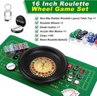 Roulette Wheel Game Set Include 16   Black Roulette Wheel 35  X 16  Rubber Table