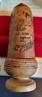 Antique Sewing Kit  Treen Wood  Thimble thread needle  Holder   Rare 