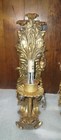 Hollywood Regency Gold Gilt Wall Sconces W  Crystals     Ornate Electric Pair