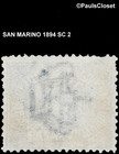 San Marino 1894 Sc 2 Numeral 2c Blue Used No Gum Fine