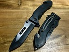 9    Tactical Black Pocket Knife Spring Assisted Open Blade Folding Knife Hunting