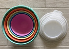 Tupperware 10-pc Wonderlier Vintage Series Bowl Opaque W  Clear Lids Set Nib
