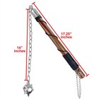 Medieval Flail Mace Spiked Solid Metal Single Ball And Chain Morningstar Cosplay