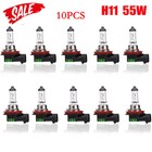 10pc H11 12v 55w super Bright Ultra White Fog Halogen Bulb Car Head Light Lamp