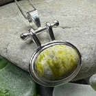 Connemara Marble Irish Necklace Ireland Celtic Ladies Pendant 925 W free Chain