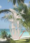 Lily Hummingbirds Window Decal Oval 8x12 Static Cling Sliding Glass   Door Decor
