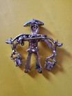 Vintage 50 s Pin Chinese Man Carrying Water