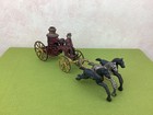 Antique Cast Iron Steam Pumper Fire Engine Horse Drawn Toy Ives wilkins hubley 