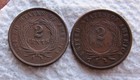 1864 And 1865 Large Motto  2 Cent Piece Rare Key Date Two Cent  Pieces Vf Xf