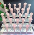 1pc Natural Pink Rose Quartz Carved Flower Crystal Reiki Decor Gift