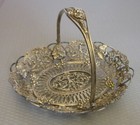 Art Nouveau Sterling Silver Cupid Basket Theodore B Starr Antique Grape Pierced