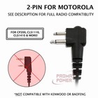Ptt Swivel Earpiece W  Ptt Mic For Motorola Cp110 Cp200 Cls1110 Cls1410 Rdm2070d