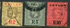 Ceylon 1912-25 Mca Complete Set 1c-10r X18 Sg 301-318 Used  cat    150   a 